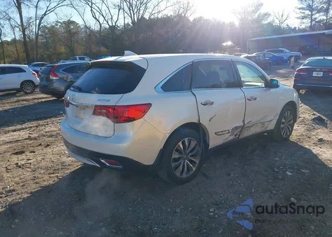 2014 Acura Mdx Technology Package z USA, uszkodzony, nr VIN 5FRYD3H41EB013220